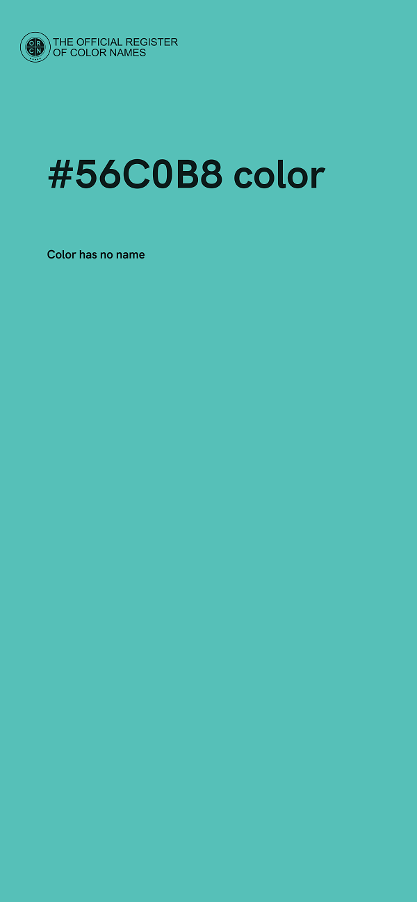 #56C0B8 color image