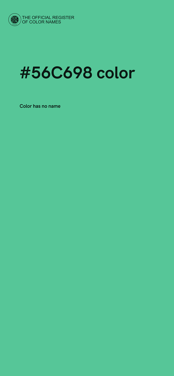 #56C698 color image