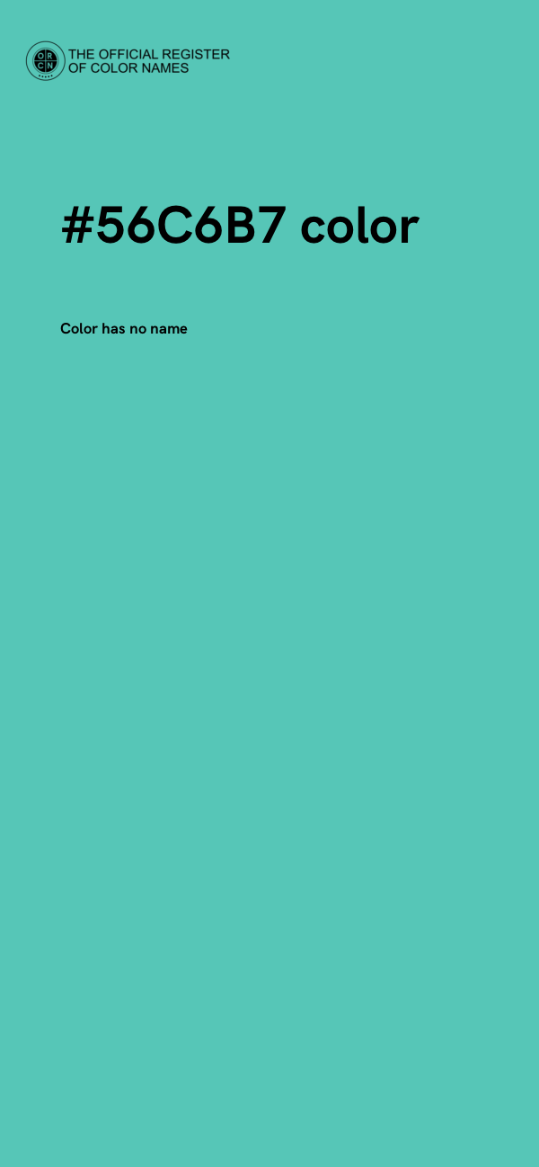 #56C6B7 color image