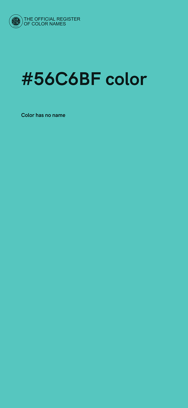 #56C6BF color image