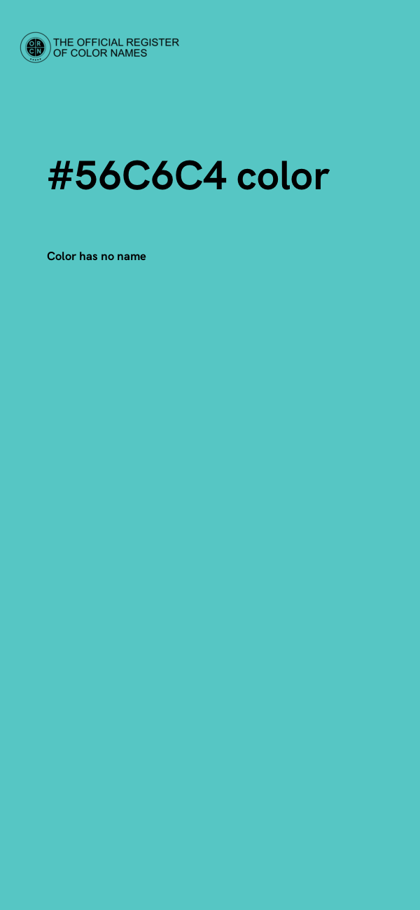 #56C6C4 color image