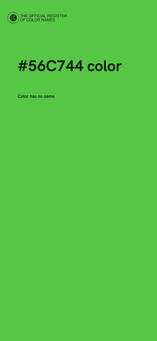 #56C744 color image