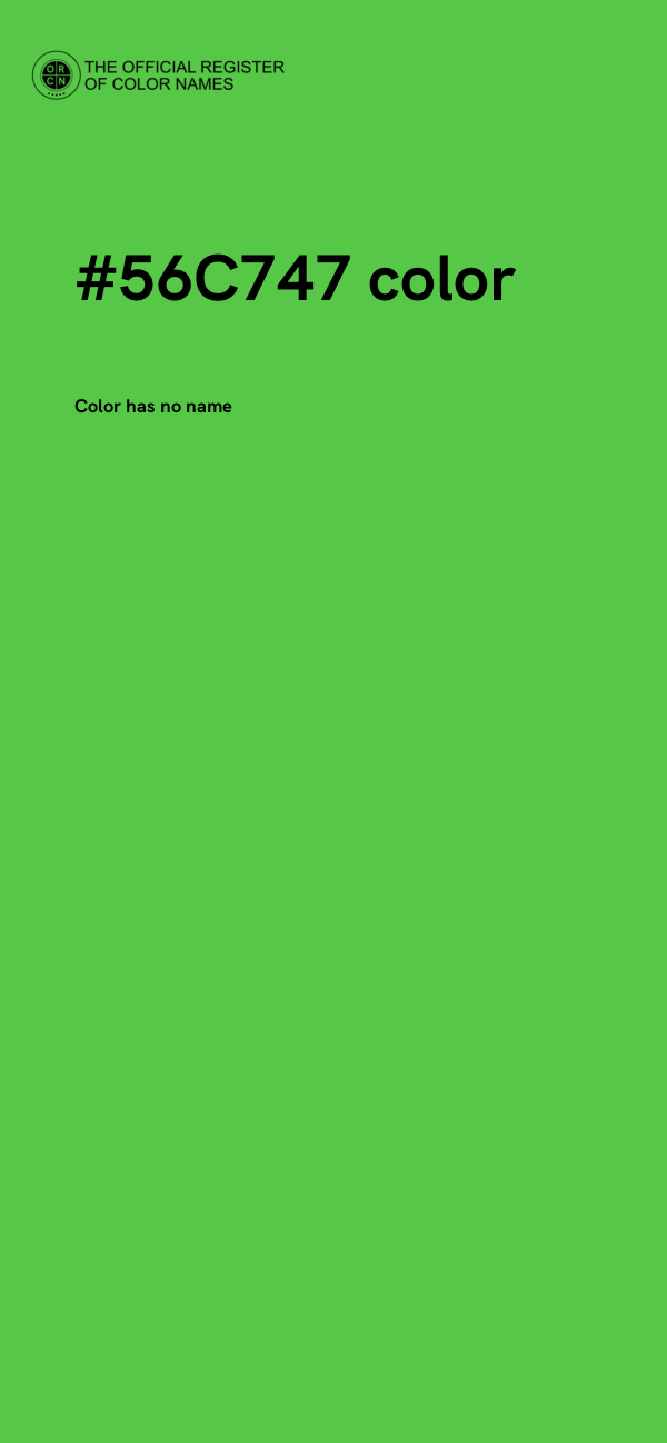 #56C747 color image