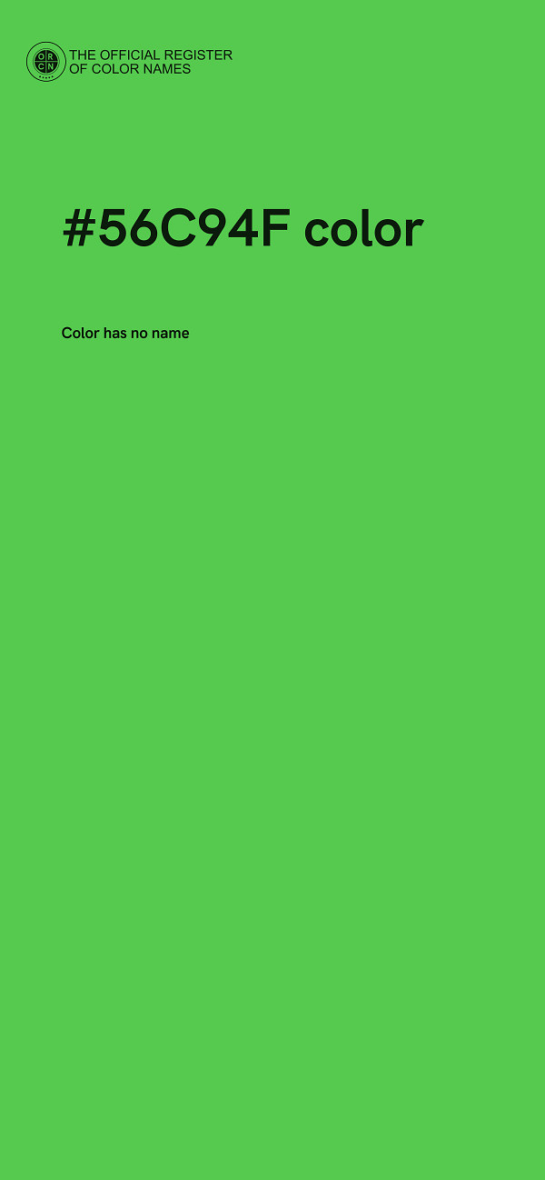 #56C94F color image