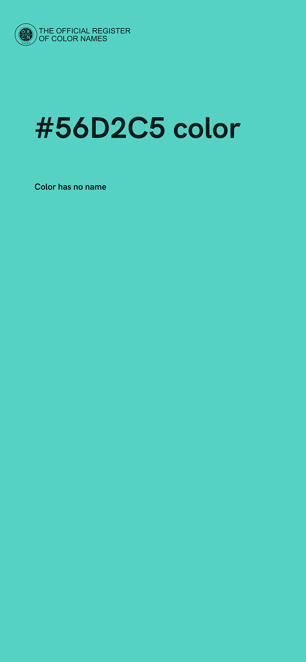 #56D2C5 color image