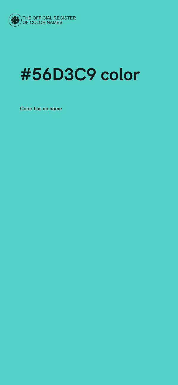 #56D3C9 color image