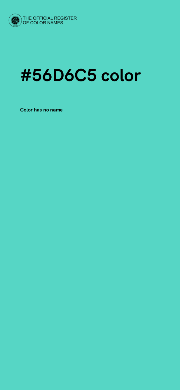 #56D6C5 color image