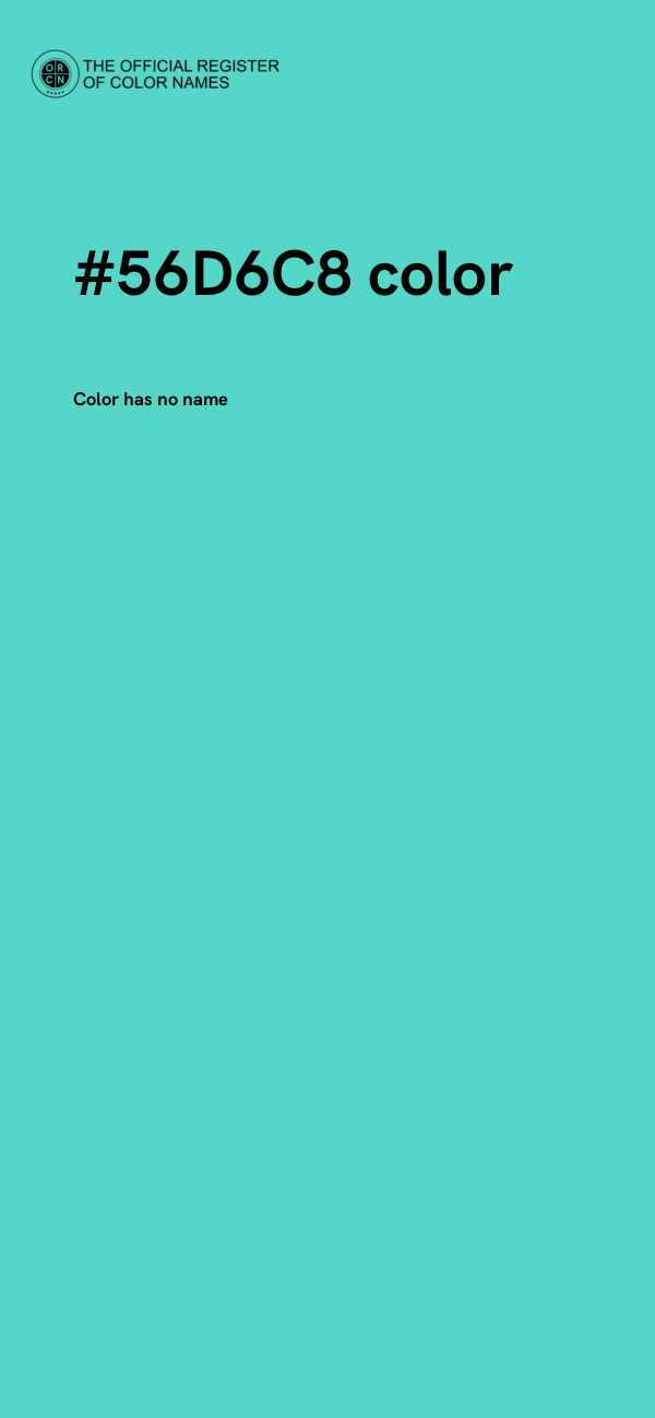#56D6C8 color image