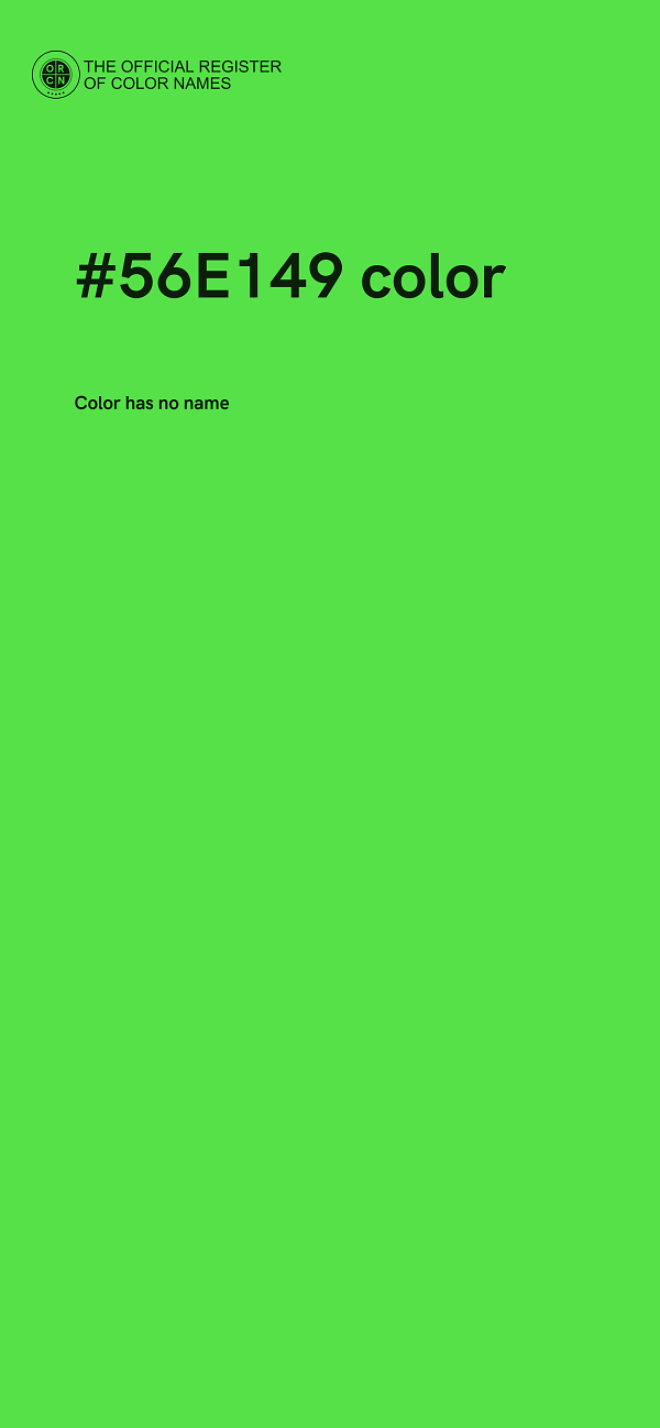 #56E149 color image