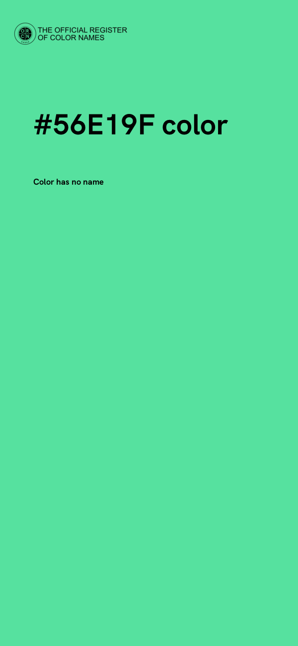 #56E19F color image