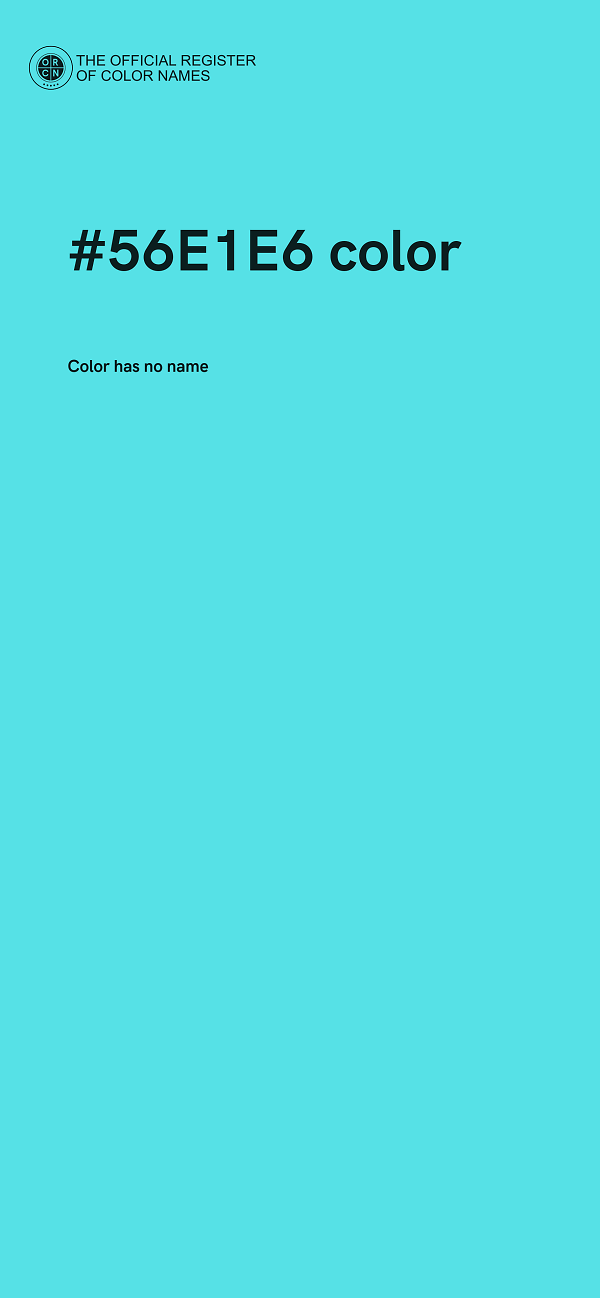 #56E1E6 color image