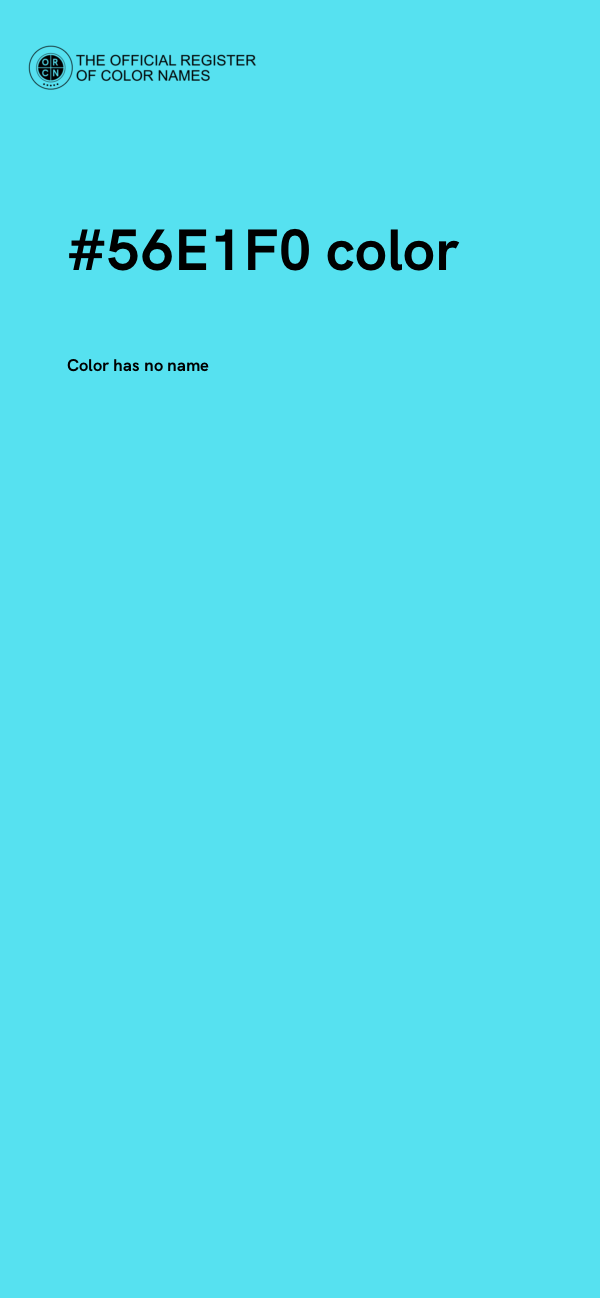 #56E1F0 color image