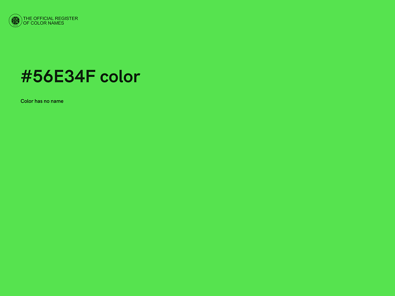 #56E34F color image