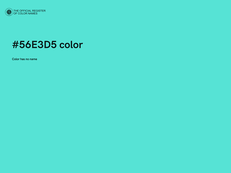 #56E3D5 color image