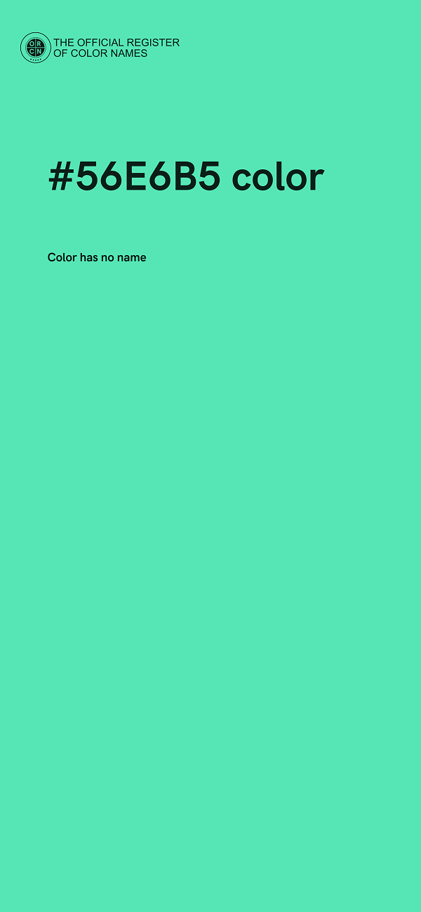 #56E6B5 color image