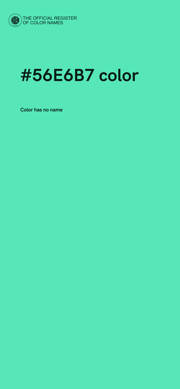 #56E6B7 color image