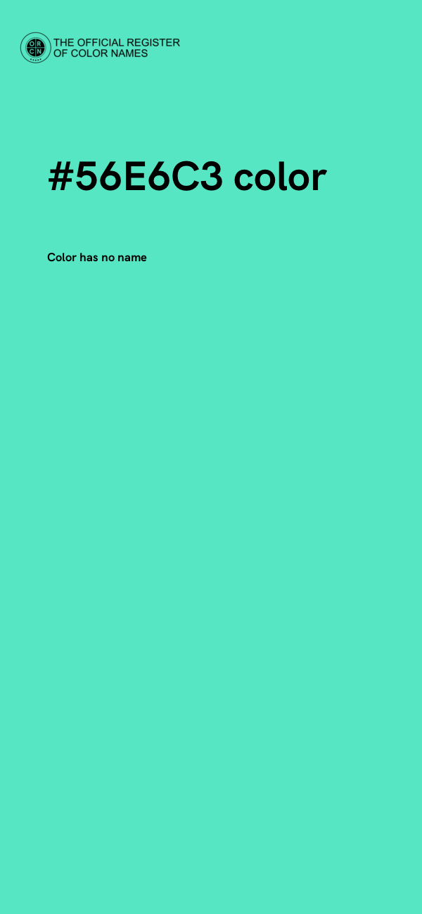 #56E6C3 color image