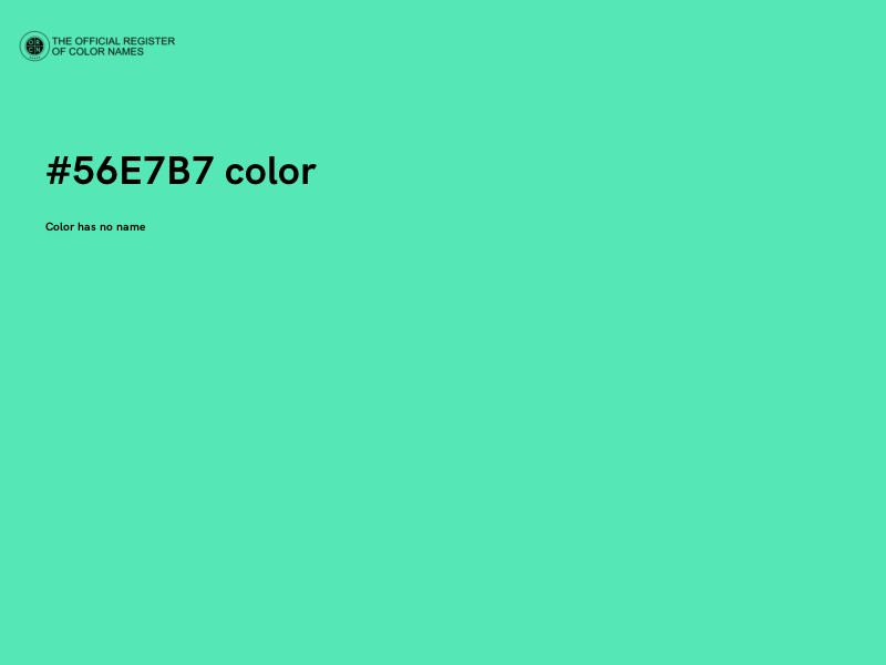 #56E7B7 color image