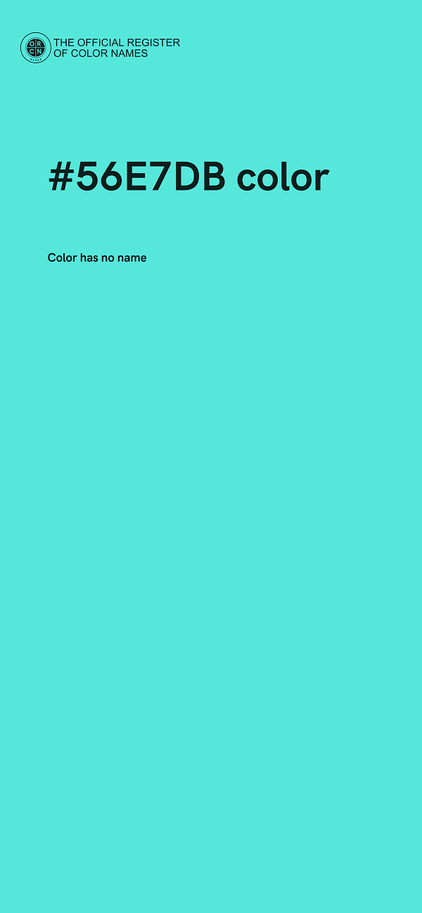 #56E7DB color image