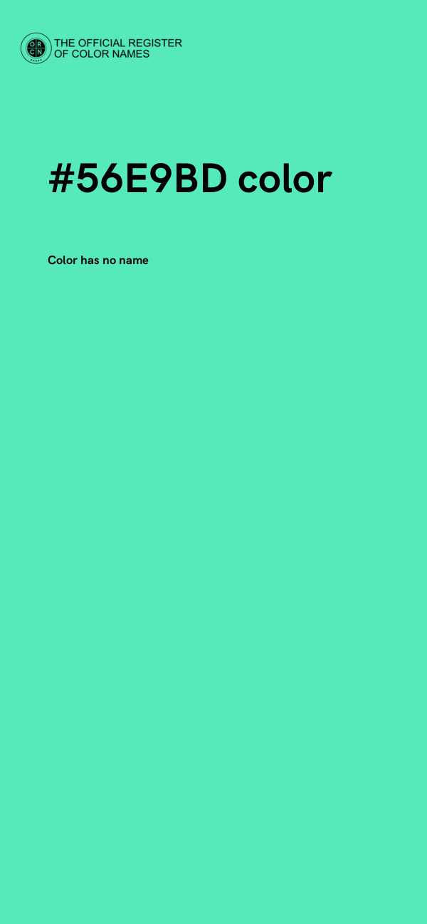 #56E9BD color image