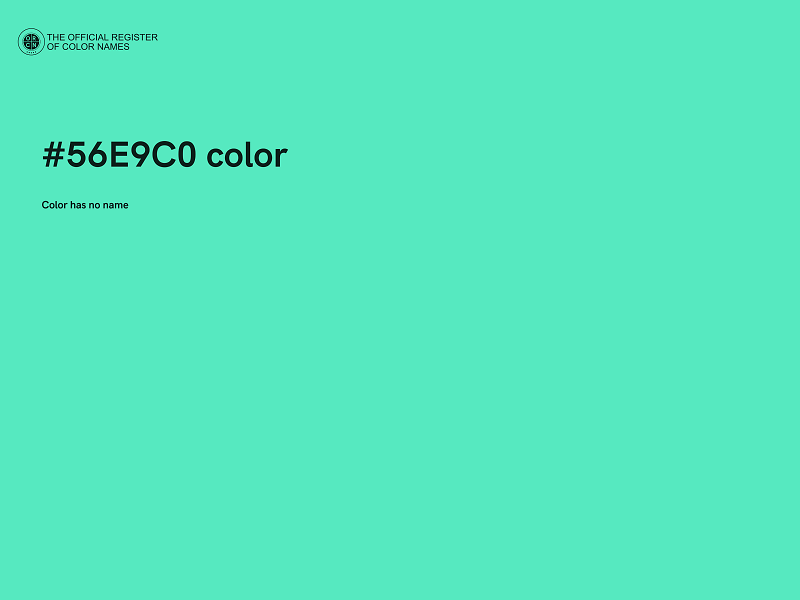 #56E9C0 color image