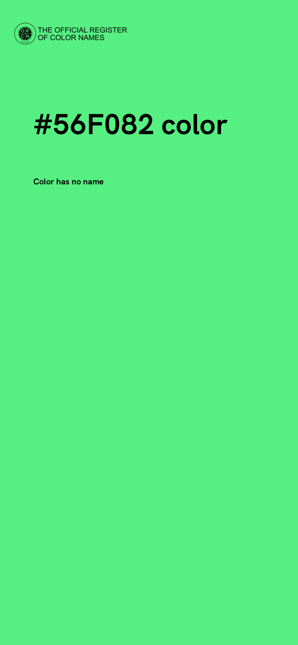 #56F082 color image