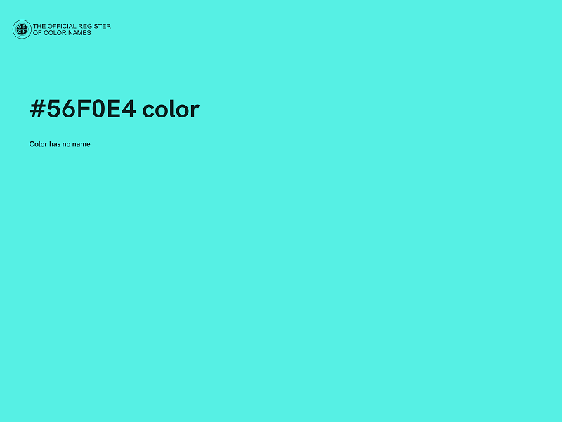 #56F0E4 color image