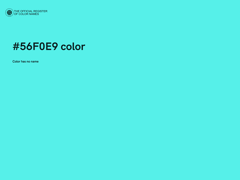 #56F0E9 color image