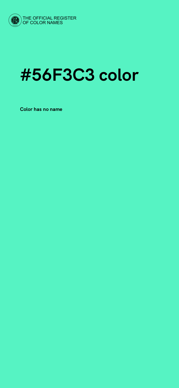#56F3C3 color image