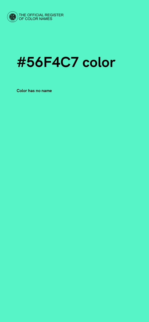 #56F4C7 color image