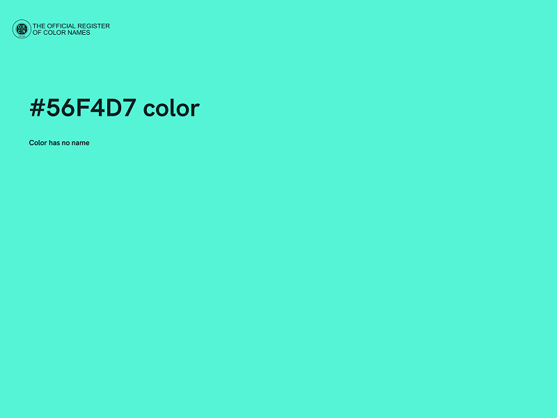 #56F4D7 color image