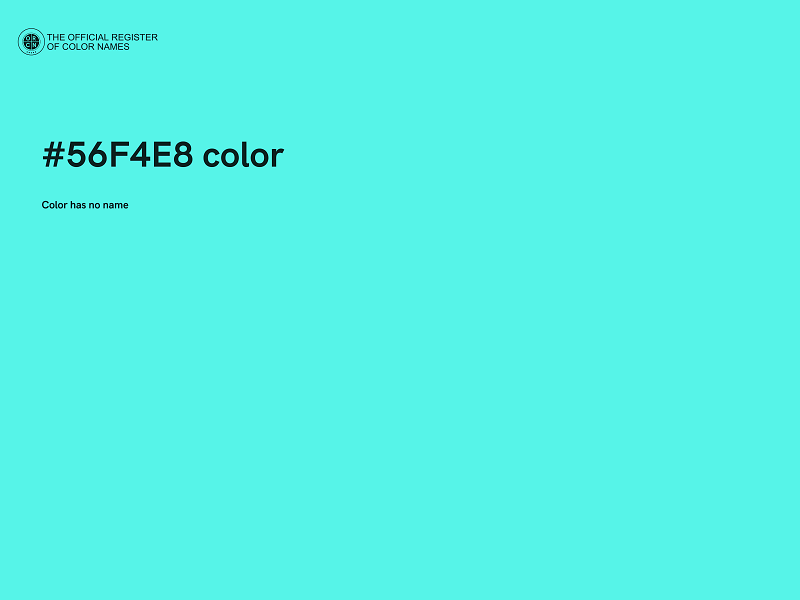 #56F4E8 color image