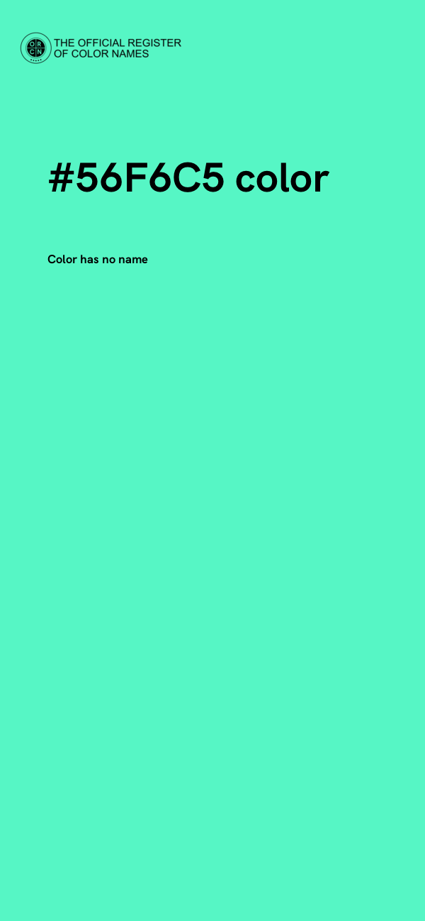 #56F6C5 color image