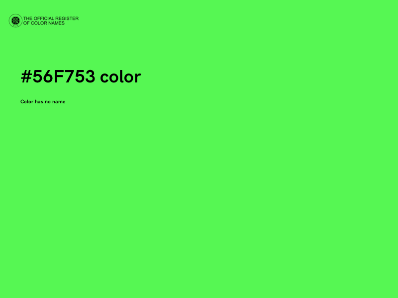 #56F753 color image