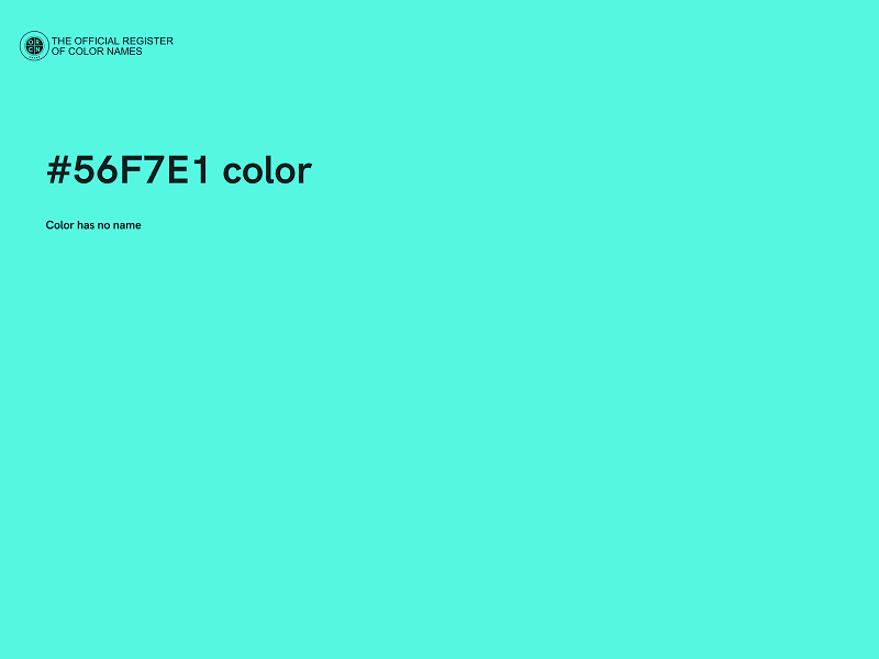 #56F7E1 color image