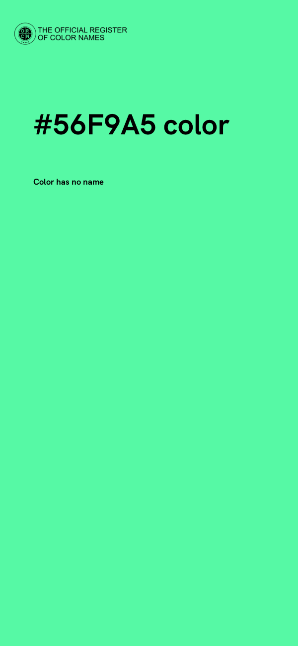 #56F9A5 color image