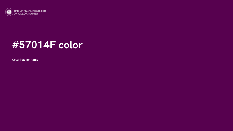 #57014F color image