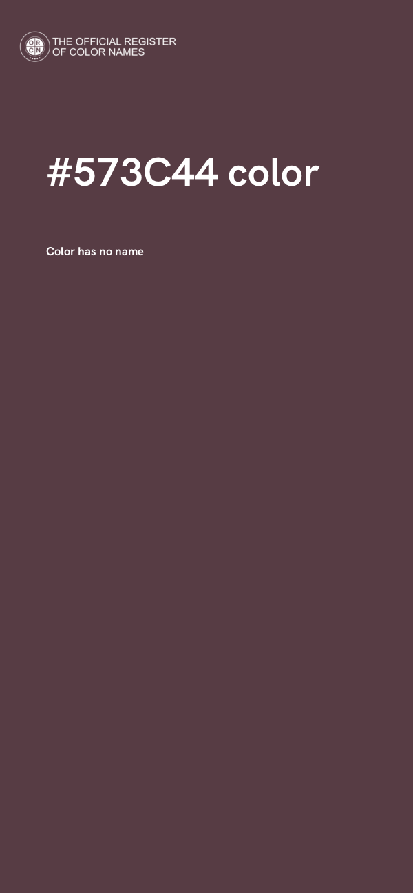 #573C44 color image