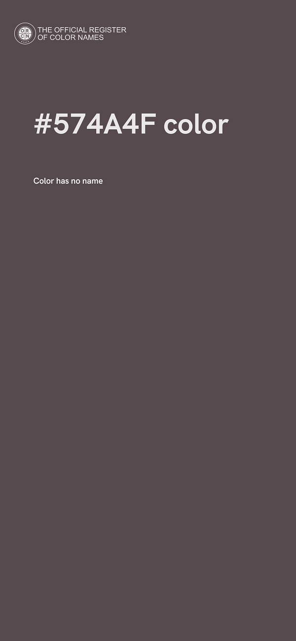 #574A4F color image