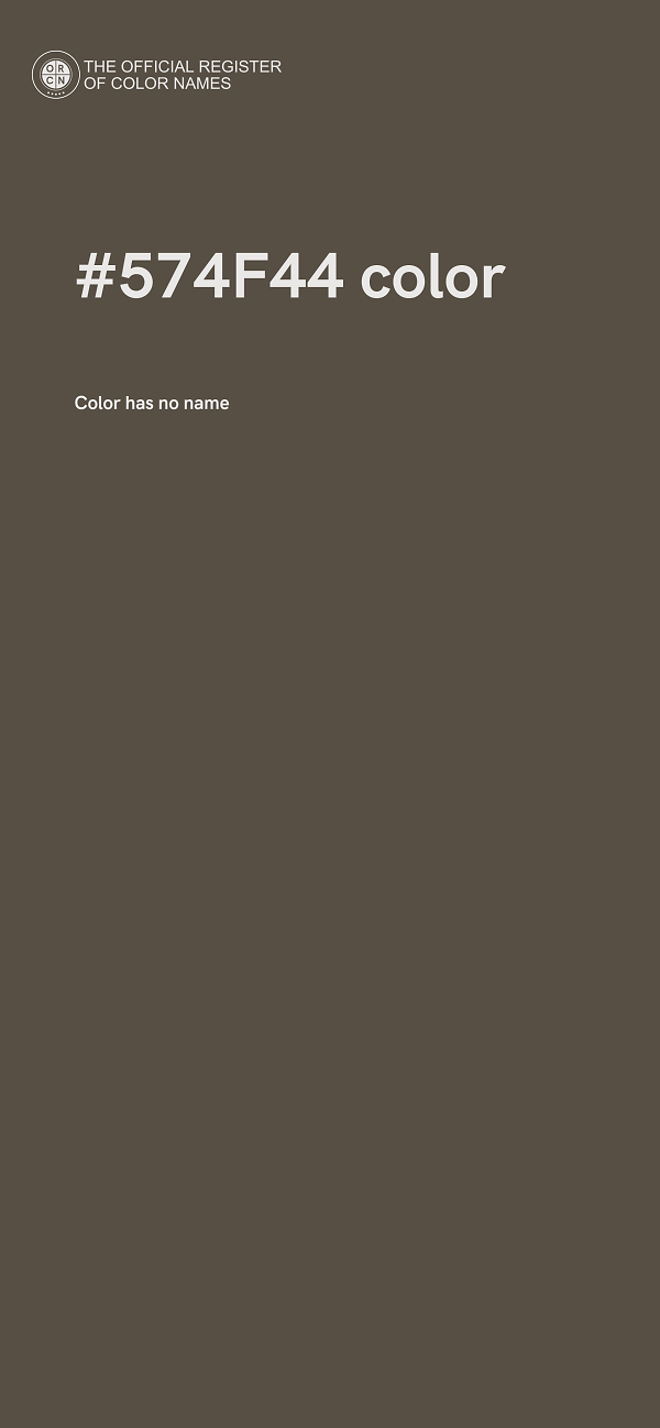 #574F44 color image