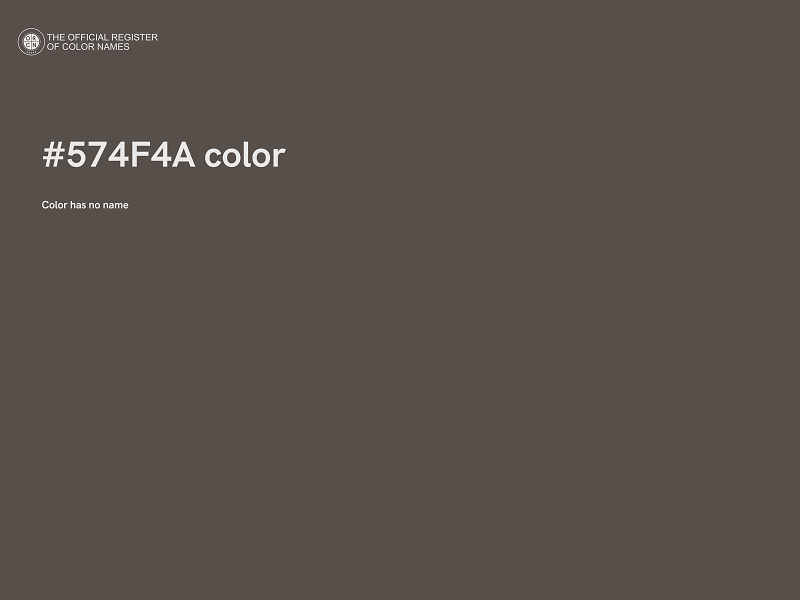 #574F4A color image