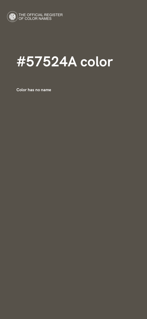 #57524A color image