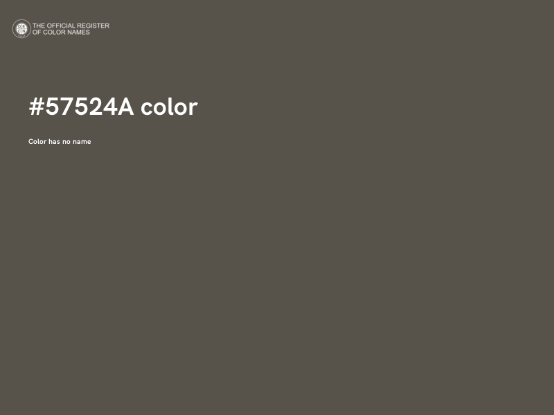 #57524A color image