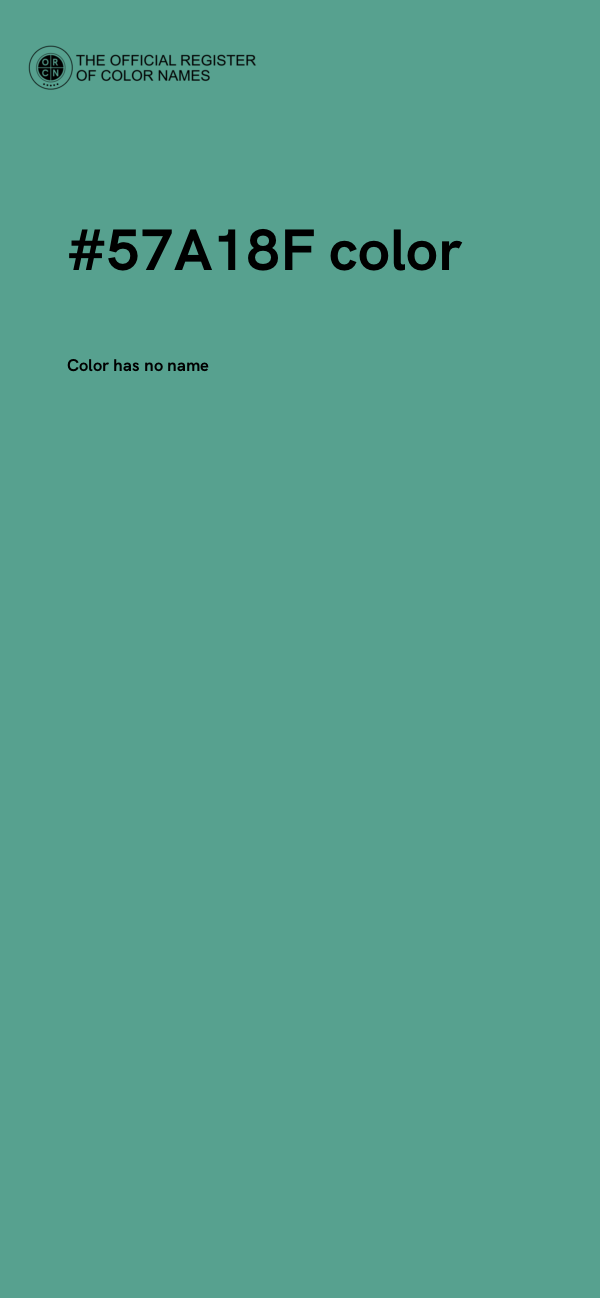 #57A18F color image