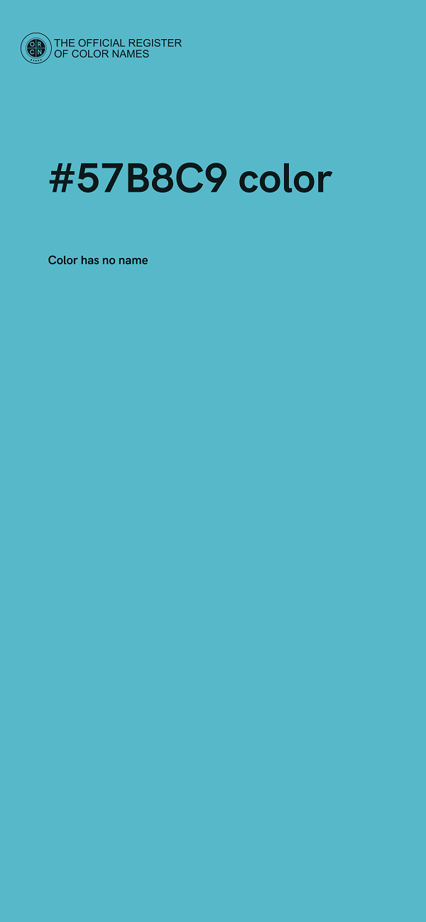 #57B8C9 color image