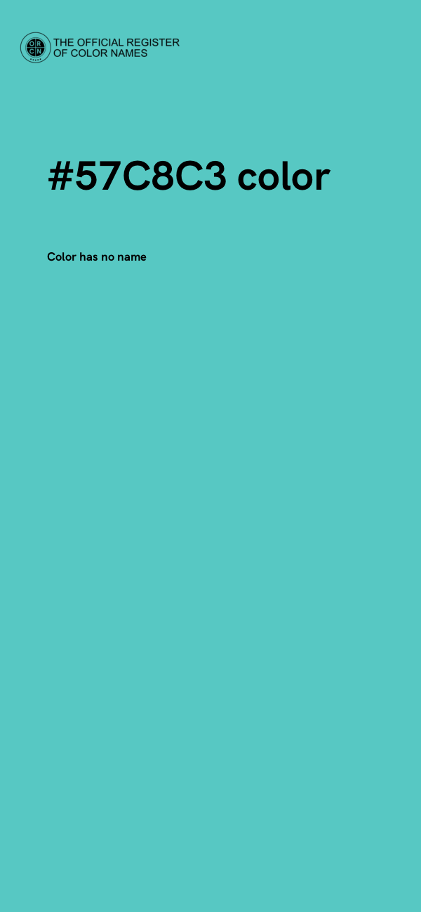 #57C8C3 color image