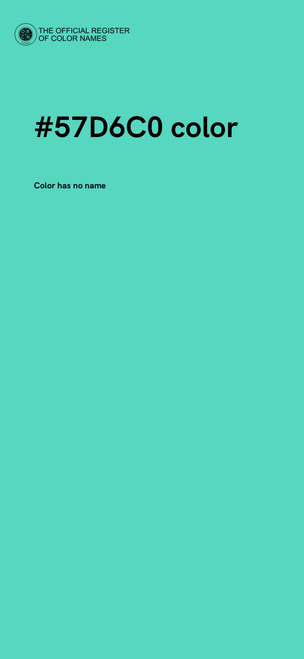 #57D6C0 color image