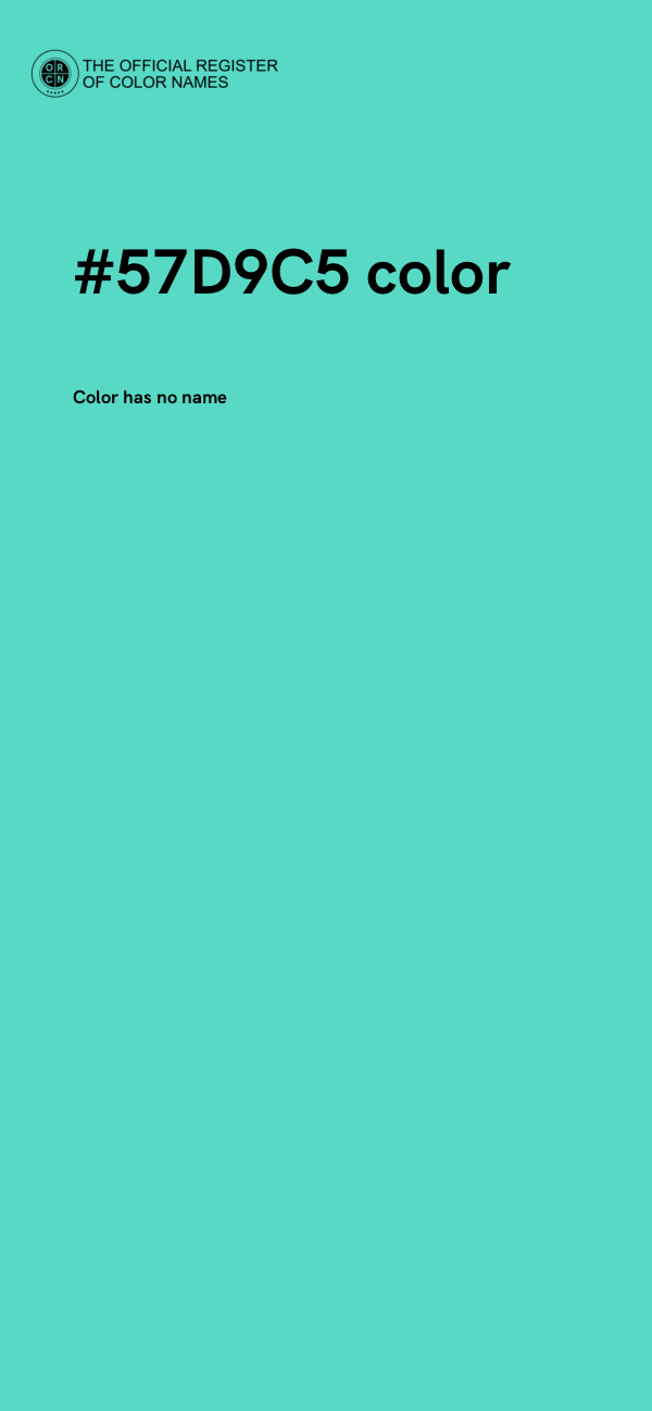 #57D9C5 color image