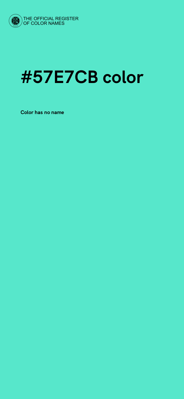 #57E7CB color image