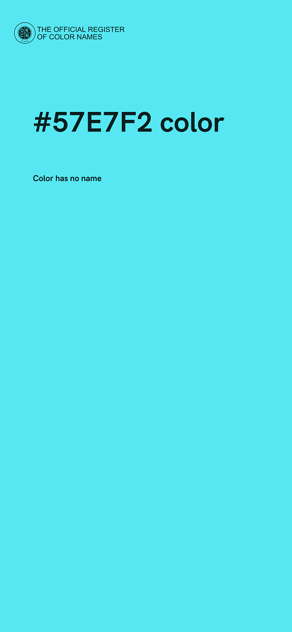 #57E7F2 color image